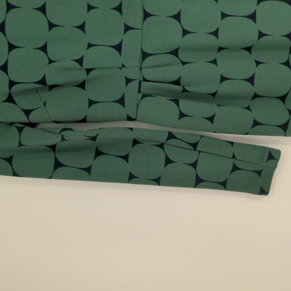 Boden Women's Midi Dress Size 4 Long Geometric Printed Blue Green Ponte - Picture 9 of 13